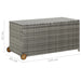 Garden Storage Box Light Grey 120x65x115 Cm Poly Rattan
