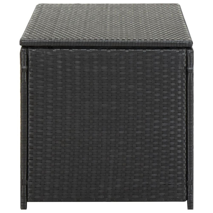 Garden Storage Box Poly Rattan 100x50x50 Cm Black Alaio