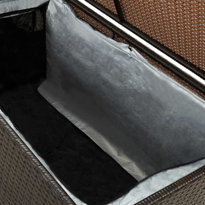Garden Storage Box Poly Rattan 100x50x50 Cm Brown Alaix