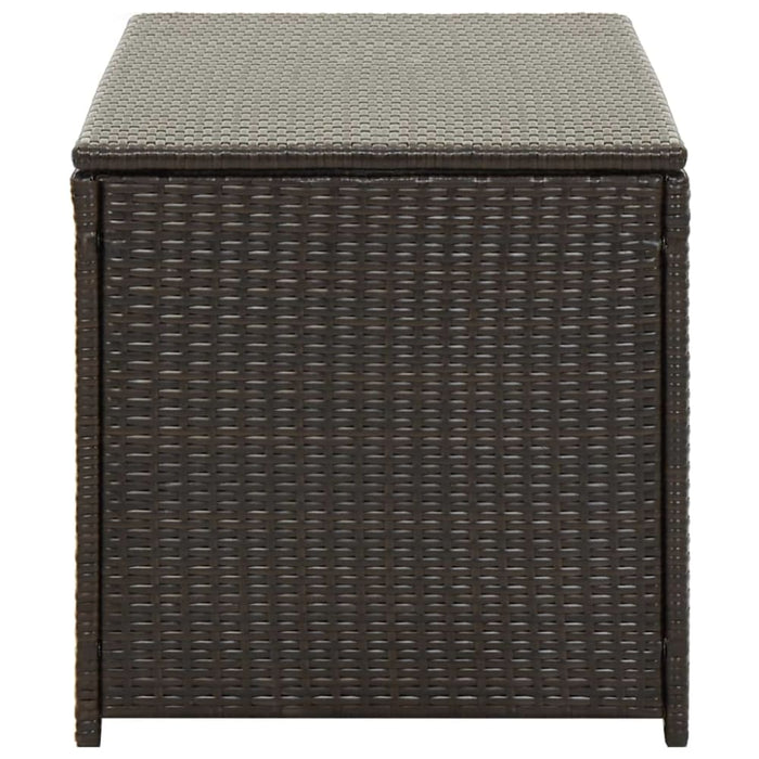 Garden Storage Box Poly Rattan 100x50x50 Cm Brown Alaix