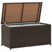 Garden Storage Box Poly Rattan 100x50x50 Cm Brown Alaix