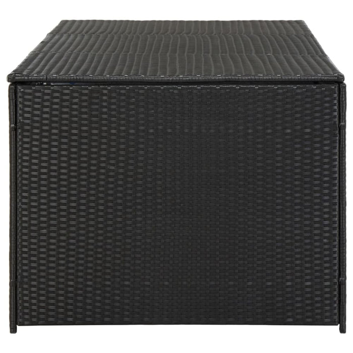 Garden Storage Box Poly Rattan 180x90x75 Cm Black Alaii