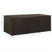 Garden Storage Box Poly Rattan 180x90x75 Cm Brown Alain