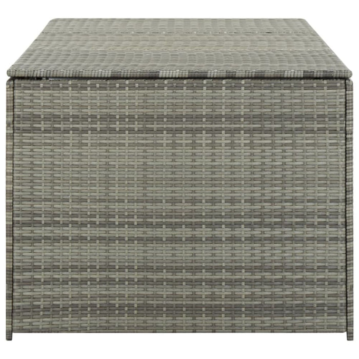 Garden Storage Box Poly Rattan 180x90x75 Cm Grey Alaik