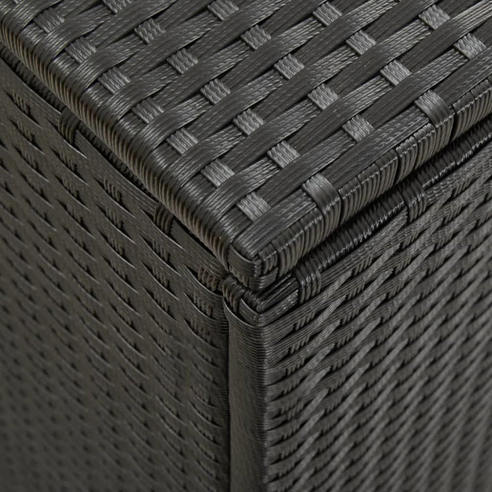 Garden Storage Box Poly Rattan 200x50x60 Cm Black Alaia