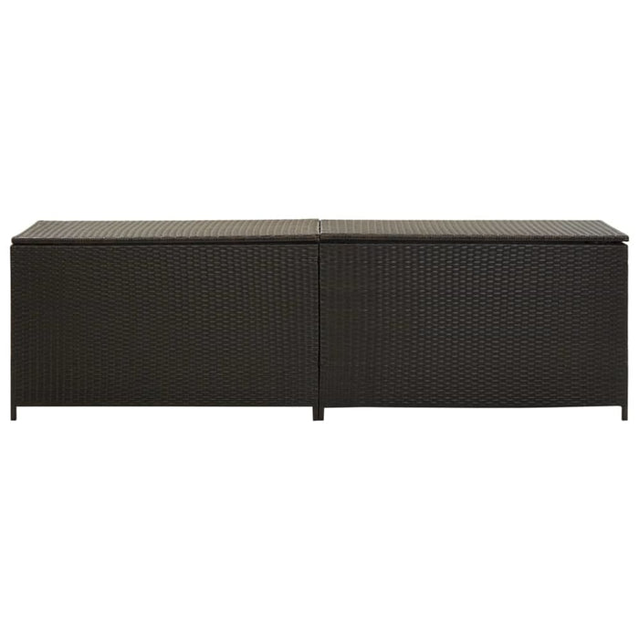 Garden Storage Box Poly Rattan 200x50x60 Cm Brown Alaip