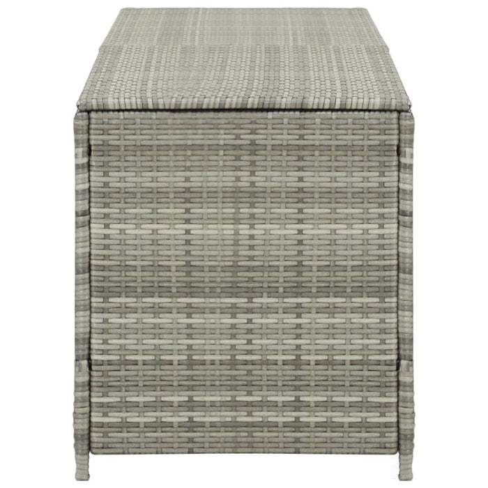 Garden Storage Box Poly Rattan 200x50x60 Cm Grey Alail