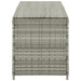 Garden Storage Box Poly Rattan 200x50x60 Cm Grey Alail