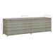 Garden Storage Box Poly Rattan 200x50x60 Cm Grey Alail
