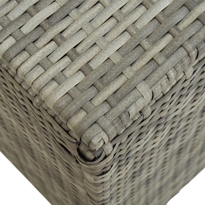 Garden Storage Box Poly Rattan 200x50x60 Cm Grey Alail