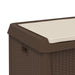 Garden Storage Box with Seat Cushion Brown 125 l Pp Tlaxox