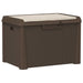 Garden Storage Box with Seat Cushion Brown 125 l Pp Tlaxox