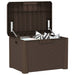Garden Storage Box with Seat Cushion Brown 125 l Pp Tlaxox