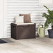 Garden Storage Box with Seat Cushion Brown 125 l Pp Tlaxox
