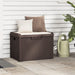 Garden Storage Box with Seat Cushion Brown 125 l Pp Tlaxox