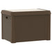 Garden Storage Box with Seat Cushion Brown 125 l Pp Tlaxox