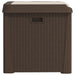 Garden Storage Box with Seat Cushion Brown 125 l Pp Tlaxox