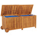 Garden Storage Box with Wheels 150x50x58 Cm Solid Wood