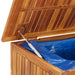 Garden Storage Box with Wheels 150x50x58 Cm Solid Wood