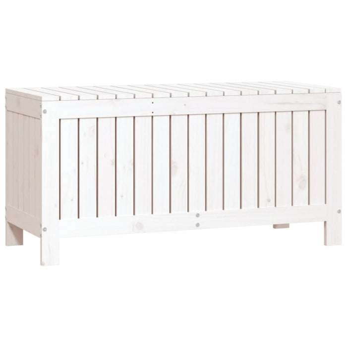 Garden Storage Box White 108x42.5x54 Cm Solid Wood Pine