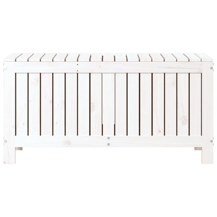 Garden Storage Box White 108x42.5x54 Cm Solid Wood Pine