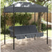 Garden Swing Bench With Canopy Dark Grey steel Abbnkbo