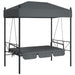 Garden Swing Bench With Canopy Dark Grey steel Abbnkbo