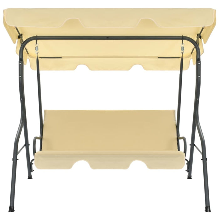 Garden Swing Bench Cream White 170x110x153 Cm Aptpb