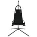 Garden Swing Chair with Cushion Black Oxford Fabric