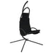 Garden Swing Chair with Cushion Black Oxford Fabric