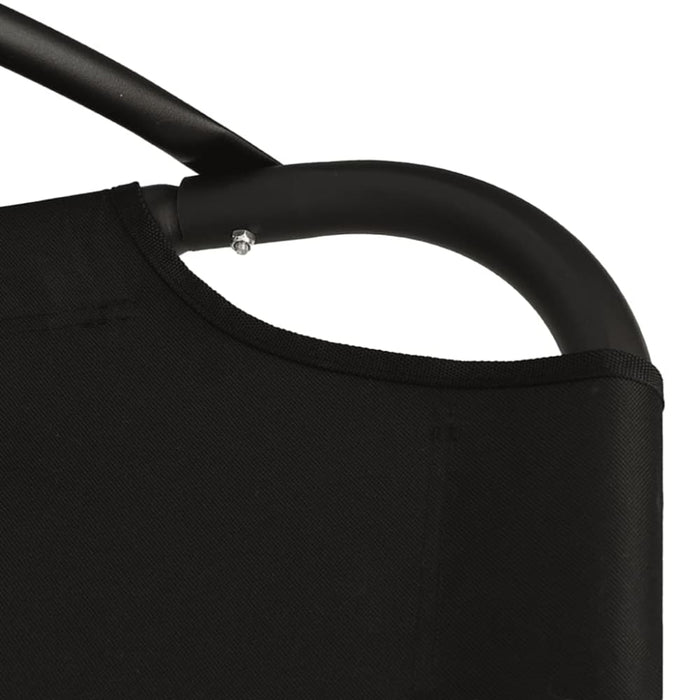 Garden Swing Chair with Cushion Black Oxford Fabric