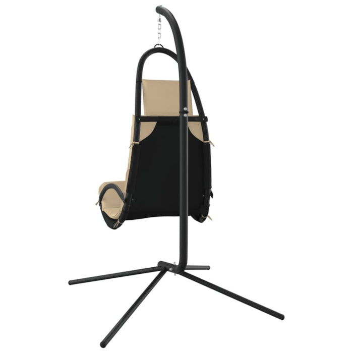 Garden Swing Chair with Cushion Cream Oxford Fabric