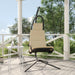 Garden Swing Chair with Cushion Cream Oxford Fabric