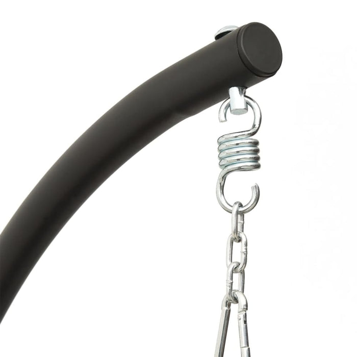 Garden Swing Chair with Cushion Dark Grey Oxford