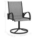 Garden Swivel Chairs 2 Pcs Textilene and Steel Grey Toxoli