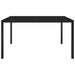 Garden Table 130x130x72 Cm Black Steel and Glass Totbkk