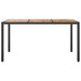 Garden Table 150x90x75 Cm Poly Rattan and Acacia Wood Black