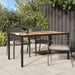 Garden Table 150x90x75 Cm Poly Rattan and Acacia Wood Black