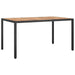 Garden Table 150x90x75 Cm Poly Rattan and Acacia Wood Black