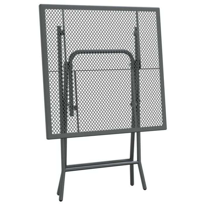 Garden Table 60x60x72 Cm Expanded Metal Mesh Anthracite