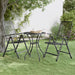 Garden Table ø60x72 Cm Expanded Metal Mesh Anthracite Toitax
