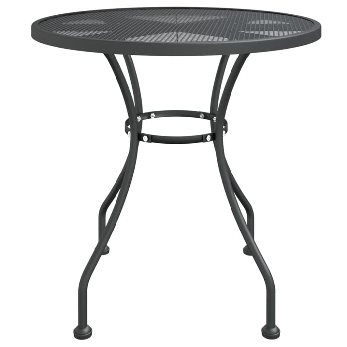 Garden Table ø80x72 Cm Expanded Metal Mesh Anthracite Toitat