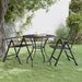 Garden Table ø80x72 Cm Expanded Metal Mesh Anthracite Toitat