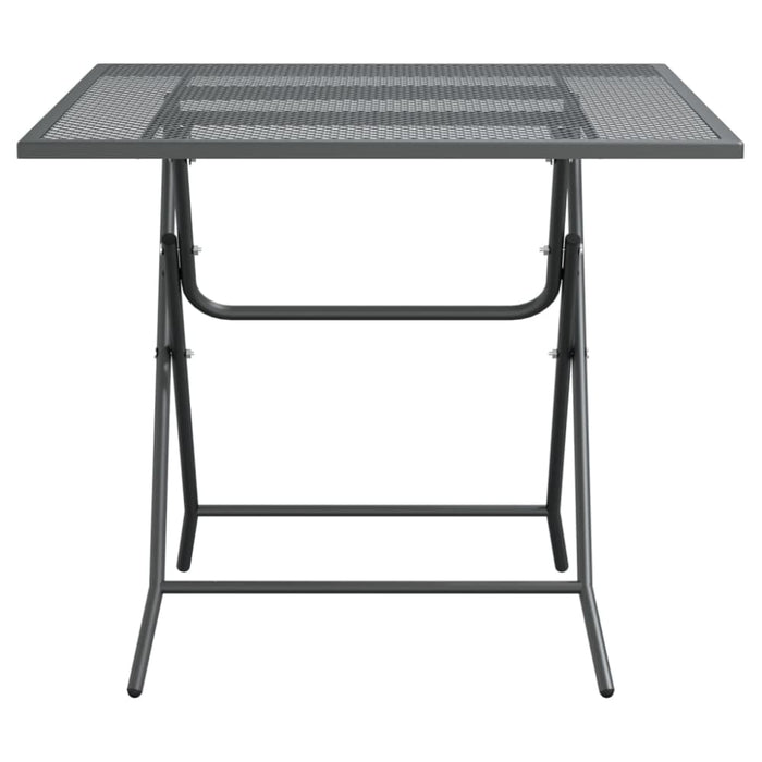 Garden Table 80x80x72 Cm Expanded Metal Mesh Anthracite