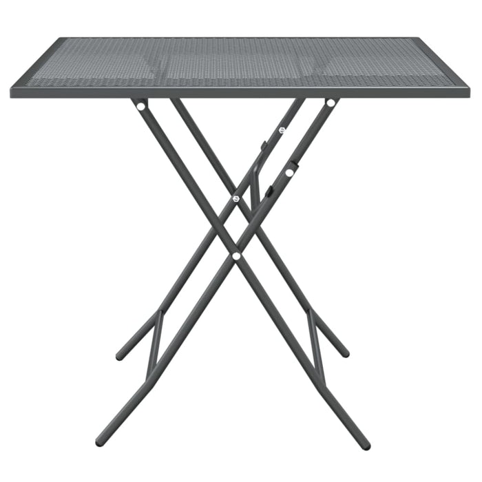 Garden Table 80x80x72 Cm Expanded Metal Mesh Anthracite