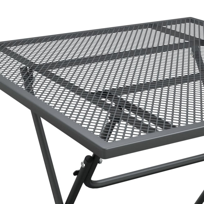 Garden Table 80x80x72 Cm Expanded Metal Mesh Anthracite