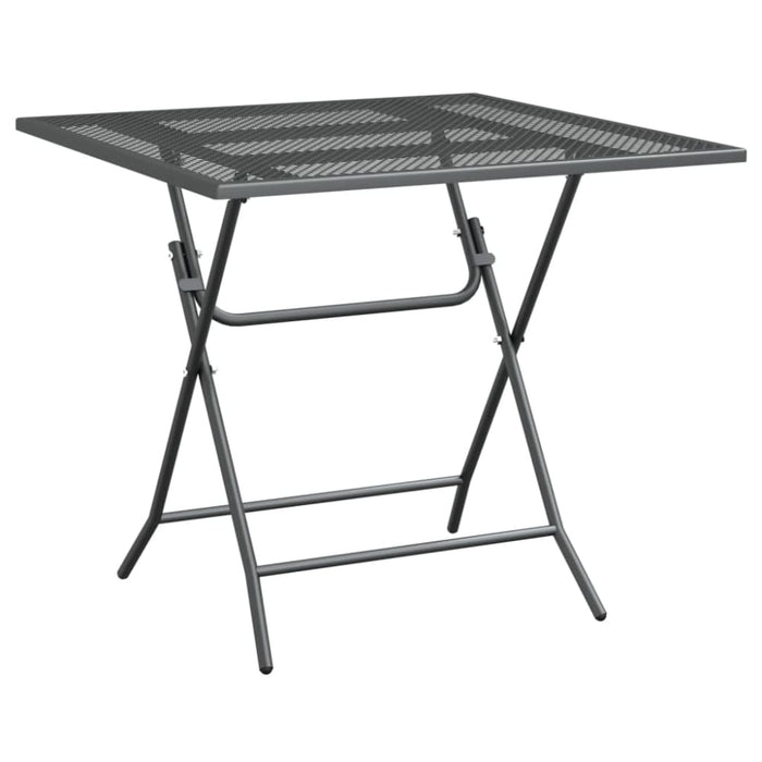 Garden Table 80x80x72 Cm Expanded Metal Mesh Anthracite