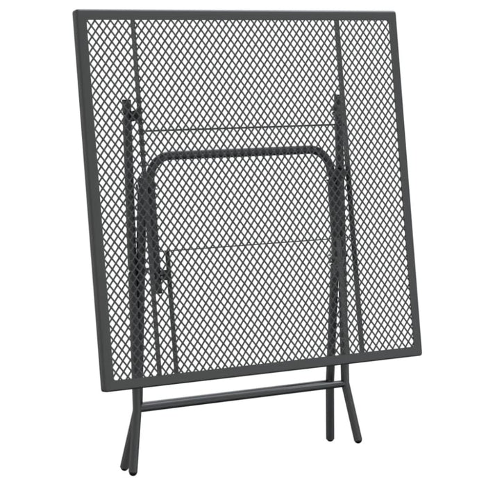 Garden Table 80x80x72 Cm Expanded Metal Mesh Anthracite