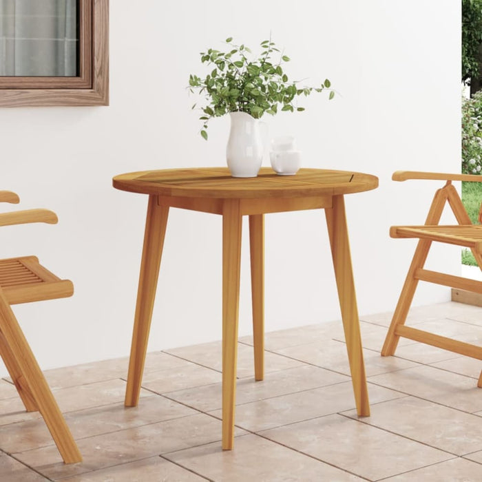 Garden Table ø85x75 Cm Solid Wood Acacia Tobxkk