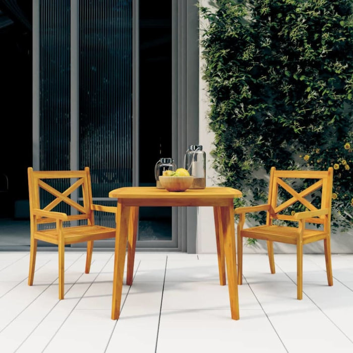 Garden Table 85x85x75 Cm Solid Wood Acacia Tobtbb